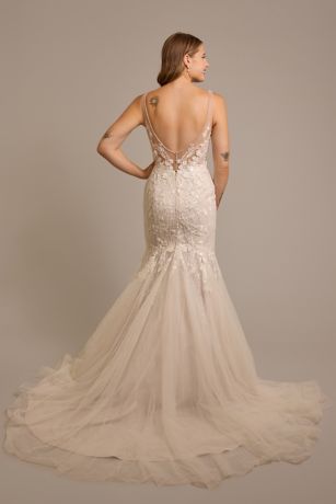 Gorgeous Beading Tulle Mermaid Long Evening Party Dress Wedding Dress, DP4372 main image 0