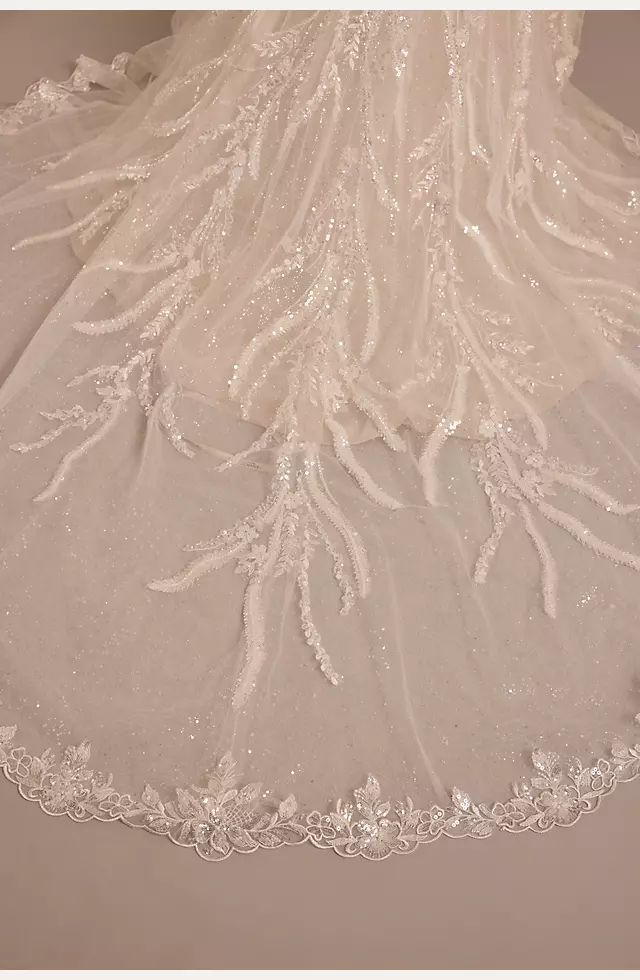 Embroidered Tulle Sweetheart Tank Mermaid Dress Image 6