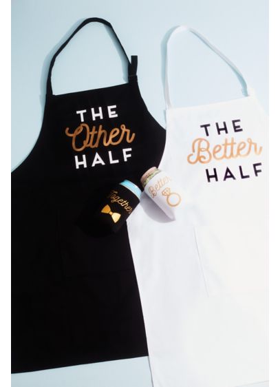 Better Half and Other Half Couples Apron Set - Wedding Gifts & Decorations
