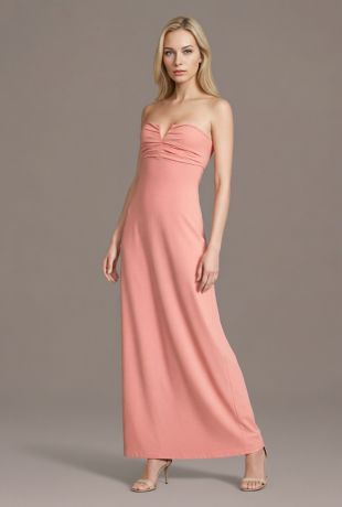 Picture of Strapless Jersey Ankle Length A-Line Dress