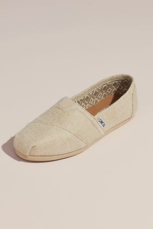 toms natural metallic burlap