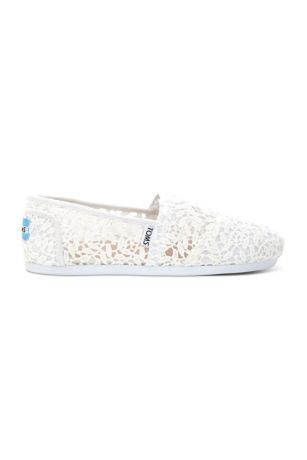 TOMS Lace Leaves Classic Slip-On Shoes 