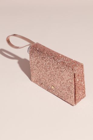 gold glitter wristlet