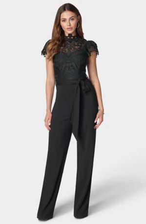 Picture of Lace Bodice Jumpsuit with Tie Waist