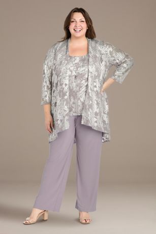 Picture of Three-Piece Metallic Patterned Pantsuit