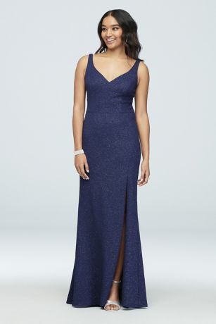 Picture of Stretch Glitter V-Neck Knit Dress