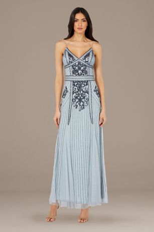 embellished beaded high low long gown jump apparel