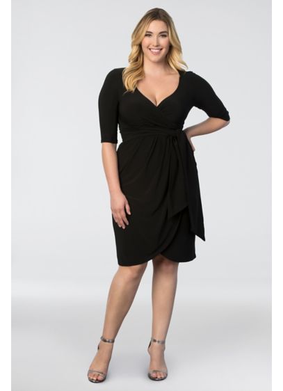Harlow Plus Size Wrap Dress David s Bridal Harlow Plus Size Wrap Dress David s Bridal
