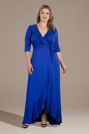 Picture of Plus Size Maritime Maxi Wrap Dress
