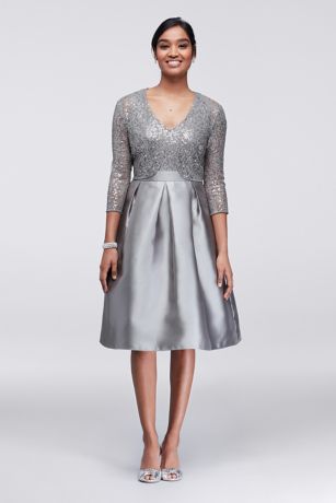 knee length grey dress