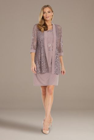 Picture of Jersey Scoop Neck Tank Dress with Lace Jacket