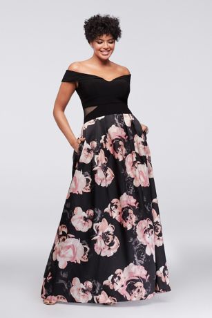 x by xscape off the shoulder dress