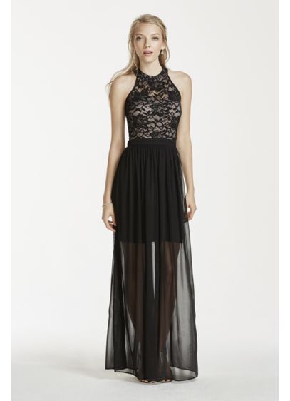 Long Sheath Halter Cocktail and Party Dress - Morgan and Co