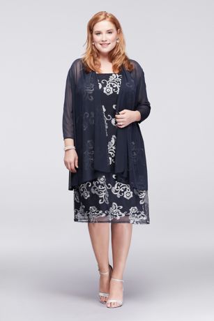 plus size cocktail dress with jacket