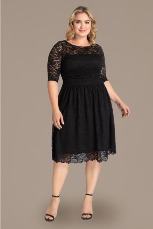 black plus size black dresses