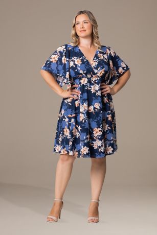 Picture of Florence Flutter Sleeve Plus Size Dress