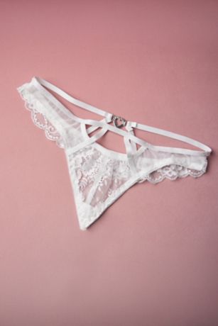 Picture of Lace Thong with Rhinestone Heart