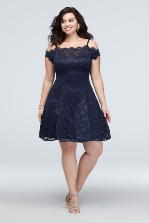 plus size shoulder dress