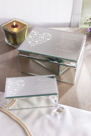 Picture of Engraved Mirrored Storage Box-Large