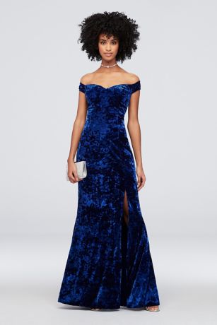 quiz royal blue velvet dress