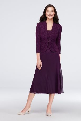 alex evenings tea length jacket dress