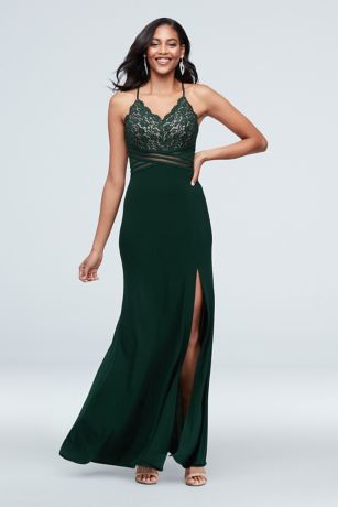 david's bridal emerald green prom dress