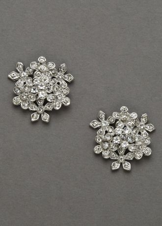 Crystal Flower Bouquet Earrings | David's Bridal