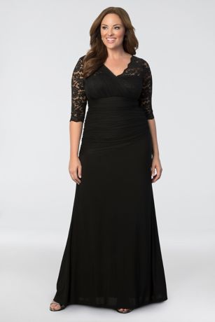 david's bridal plus size long formal dresses