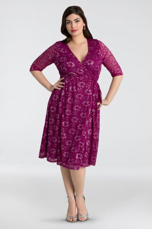 plus size wrap dress for wedding guest
