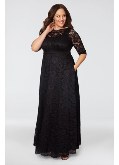 Leona Glitter Lace A Line Plus Size Gown David s Bridal Leona Glitter Lace A Line Plus Size Gown David s Bridal