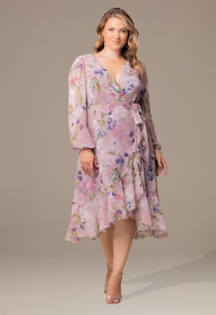 Picture of Plus Size Clara Long Sleeve Wrap Dress