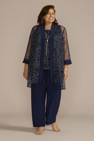 Picture of Glitter Floral and Jersey Pantsuit