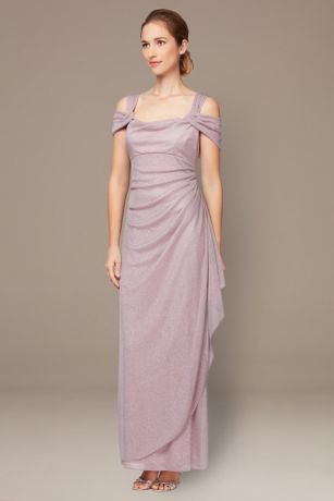 Picture of Gathered Cold Shoulder Glitter Sheath Dress