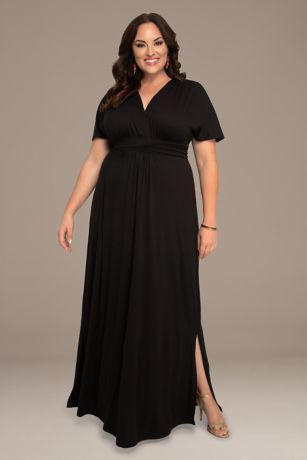 black maxi dress plus size