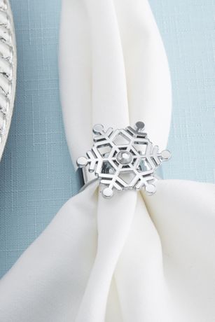 Picture of Rhinestone Snowflake Napkin Rings