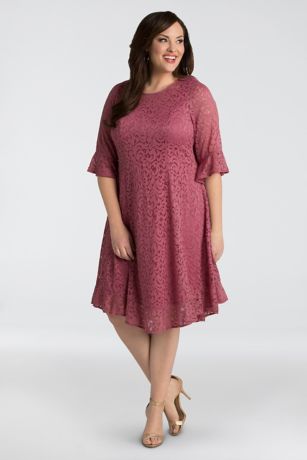 dusty pink plus size dress