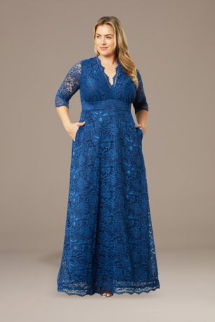Picture of Plus Size Maria Lace A-Line Dress with Pockets