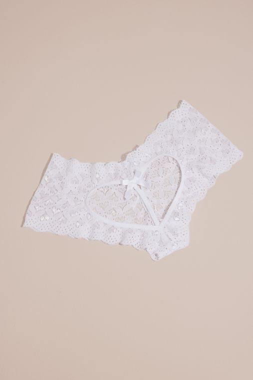David's Bridal Heart Cutout Lace Panty
