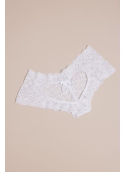 Heart Cutout Lace Panty - Wedding Accessories