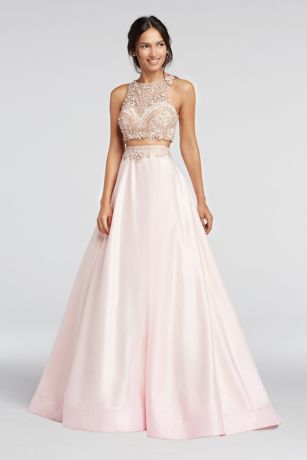 two piece skirt and top prom