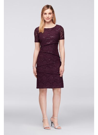 Short Sheath Short Sleeves Cocktail and Party Dress - Ronni Nicole