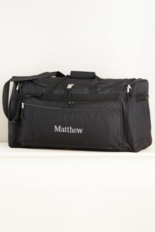 Picture of Deluxe Weekender Embroidered Duffel Bag - Black