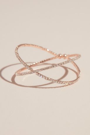 Picture of Crossing Pave Crystal Band Cuff Bracelet