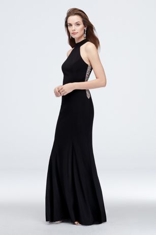 lipsy long black dress