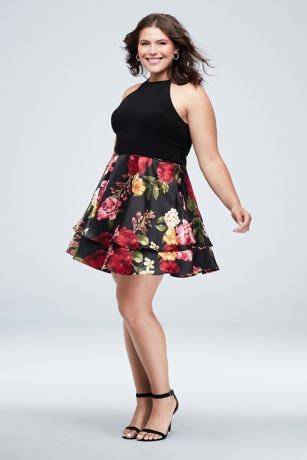 plus size halter neck dress