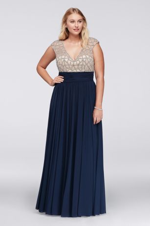 navy blue plus size dress