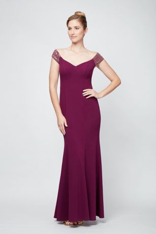trumpet sleeve gown