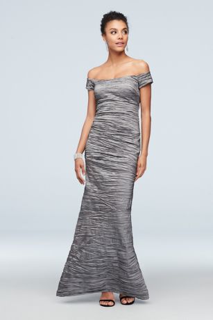 alex evening off the shoulder gown