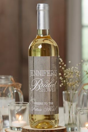 Picture of Rustic Bridal Shower Wine Bottle Label