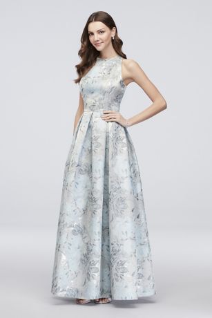 jacquard evening gown